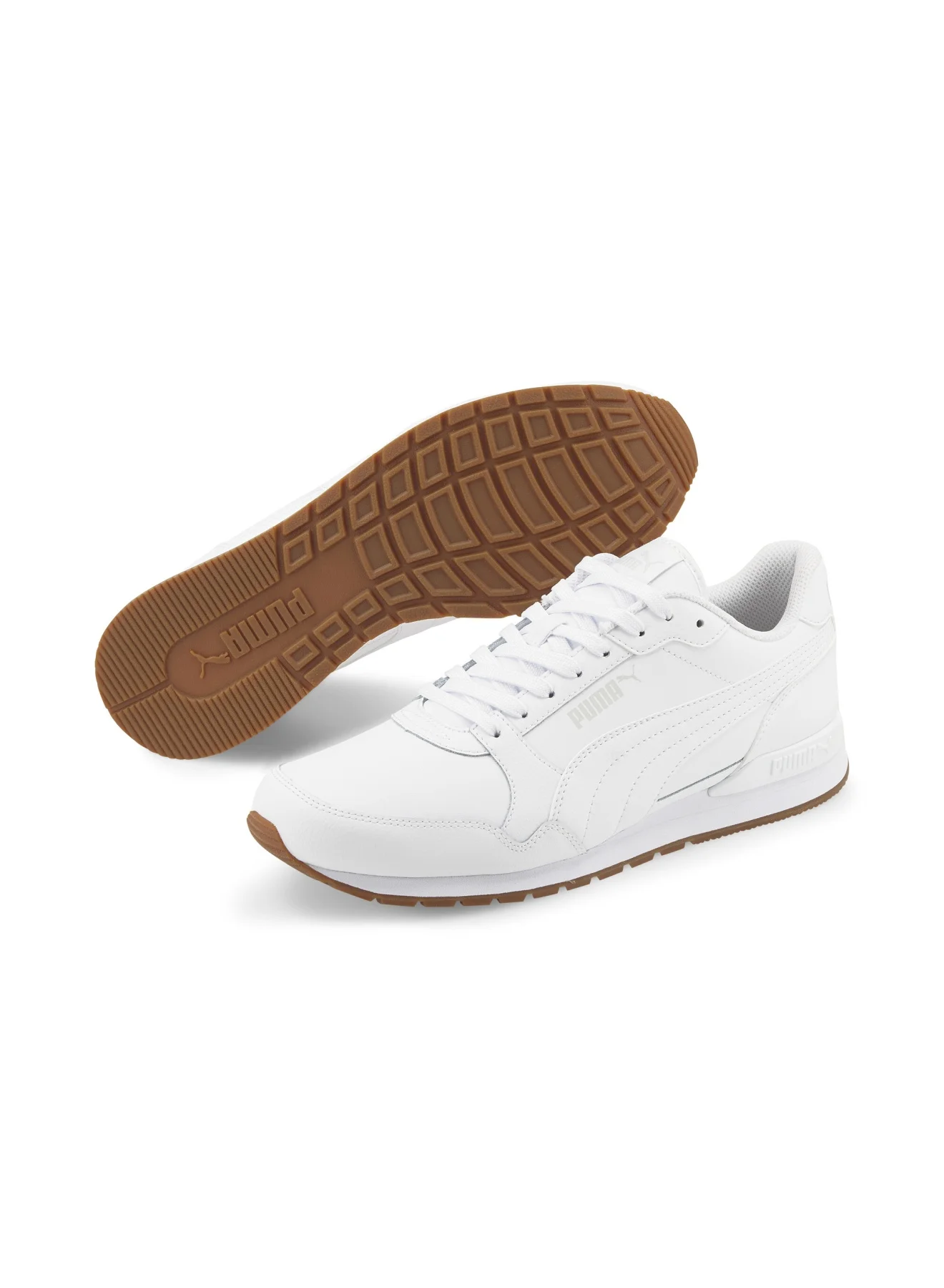 Sport Premium Leather Trainers Classic Low-Top Athletic Sneakers (White, 42 EU) wta6i