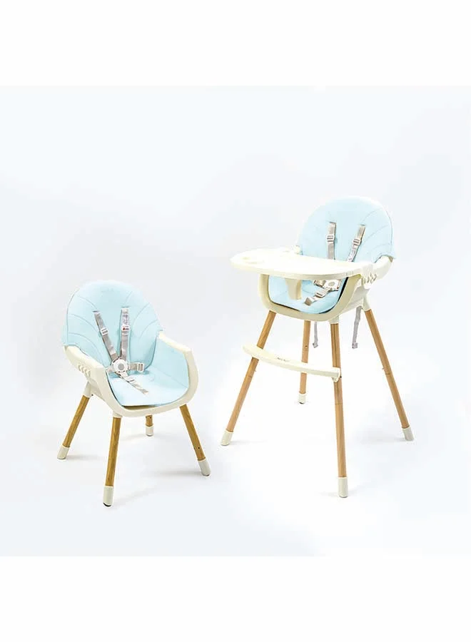 Nurtur 2-in-1 Adjustable High Chair with Padded Cushioning and Detachable Tray (Blue) 91rgf
