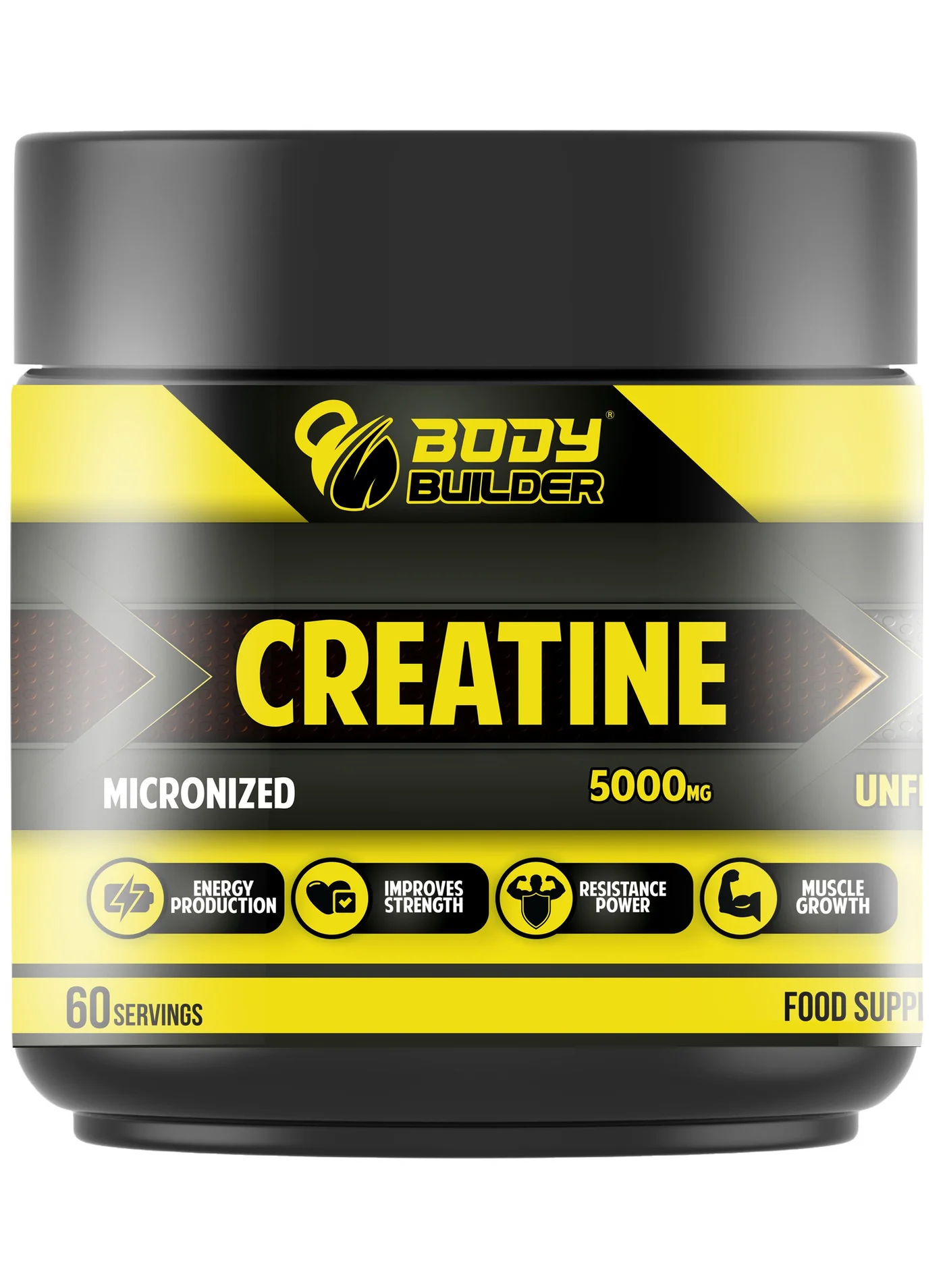 Body Builder Creatine Monohydrate Powder Premium Strength Supplement (Unflavored, 300g) 1stji