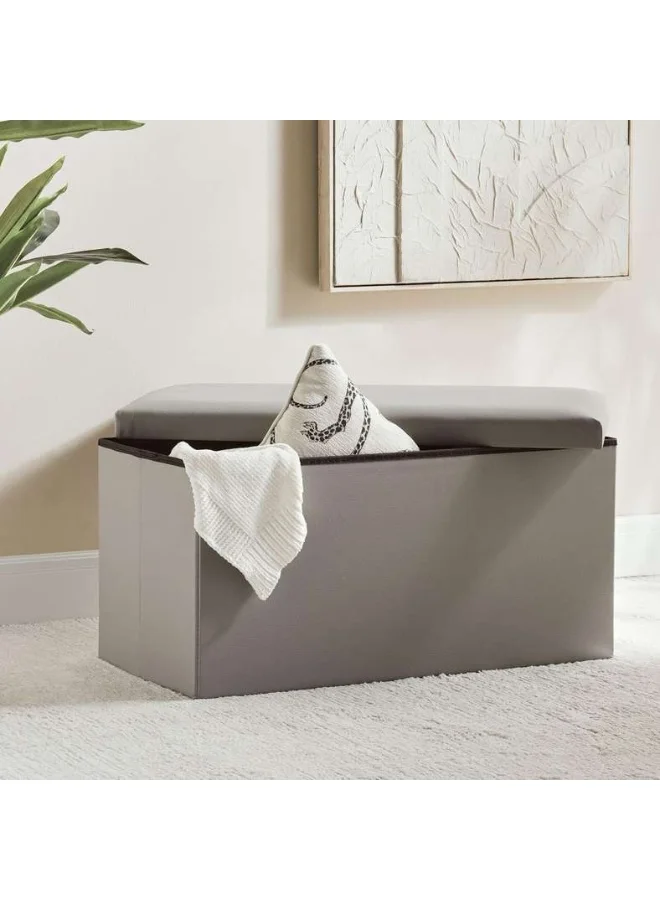 Pan Home Kairo Storage Ottoman Footrest with Hidden Compartment (Grey, 45 cm x 45 cm x 40 cm) f5k8i