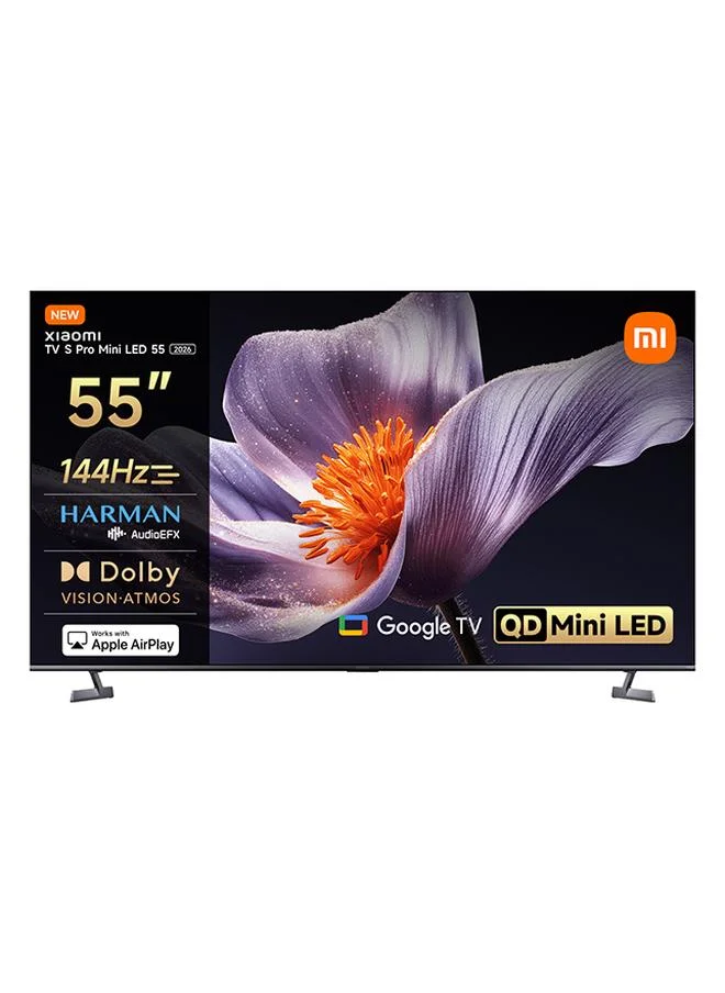 Premium 55-inch 4K UHD QD-Mini LED Smart TV with 144Hz Refresh Rate and Dolby Atmos (Black, 140 cm) ppptr