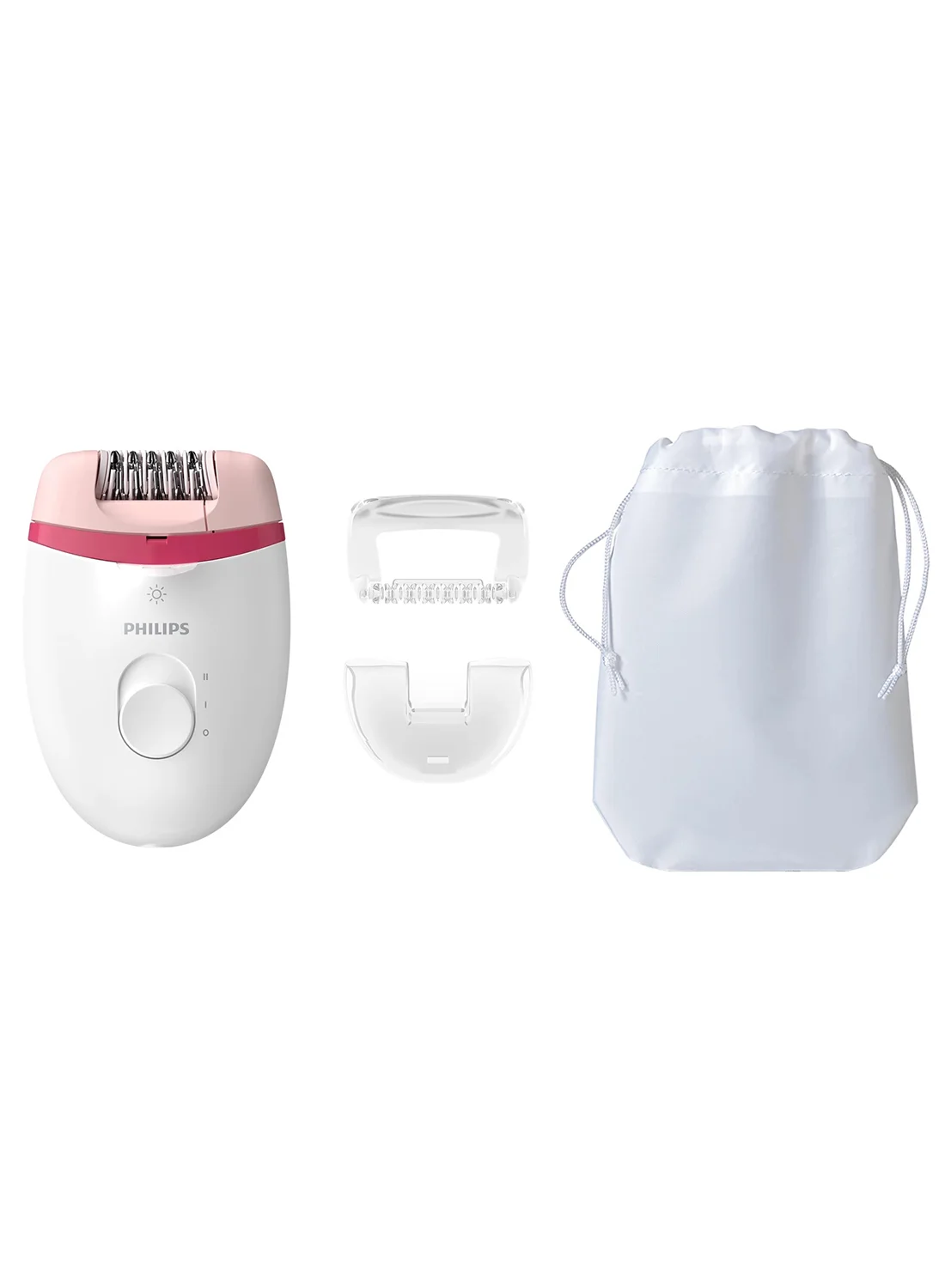 Professional Corded Compact Epilator for Smooth Skin (White/Pink, 1 Unit) 2qblj