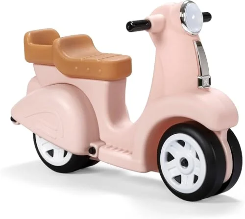 Premium Kids Foot-Powered Ride-On Scooter Durable 4-Wheel Balance Training Toy for Toddlers (Rose Pink) 6zjvb