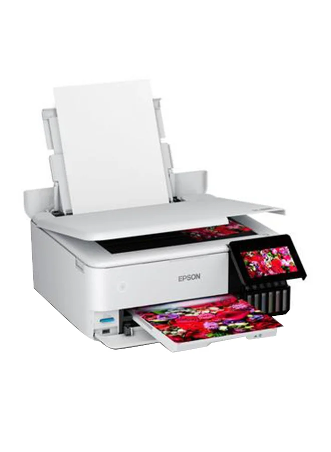 Premium A4 Multi-Function Photo Ink Tank Printer (White, Compact Design) y1rrz