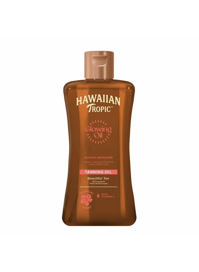 Hawaiian Tropic Glowing Tanning Oil Premium Sun-Kissed Radiance Formula (200 mL) hzk8z