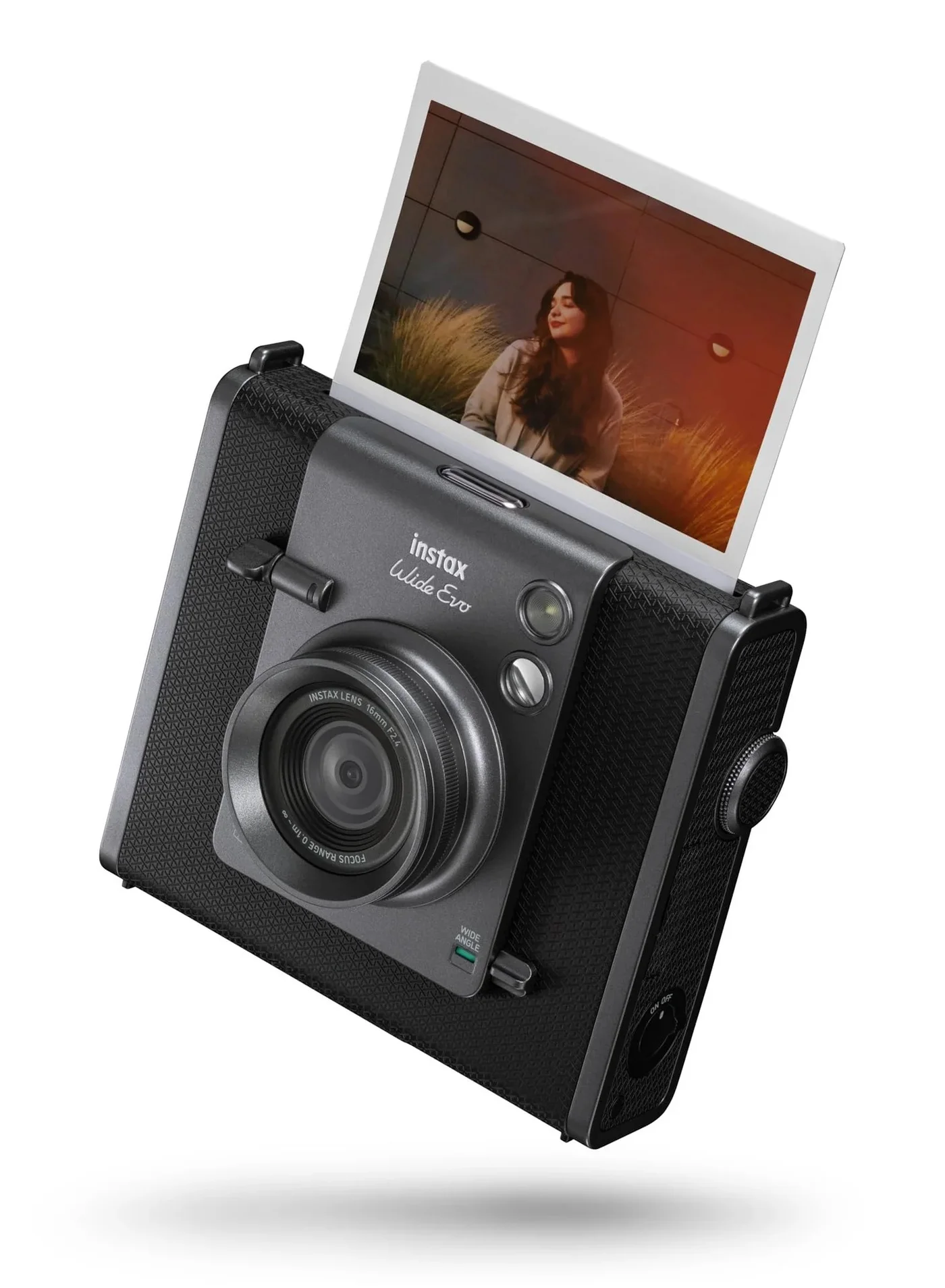 Premium Hybrid Instant Camera Wide Format Digital Imaging Device (Black) freme