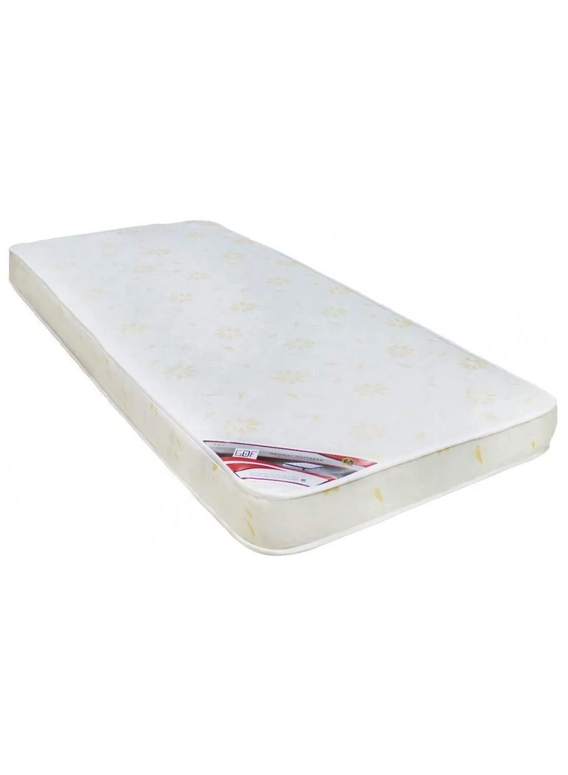 Premium Orthopedic Single Mattress High-Density Support Foam (White, 190x90x10 cm) j441a