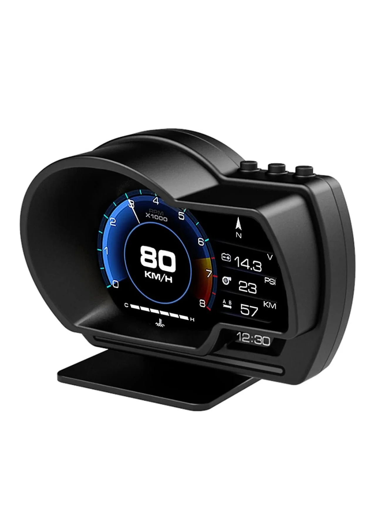 Premium Car HUD Display Smart Gauge Speedometer with OBD and GPS Diagnostic Tool for All Vehicles 3hvz5