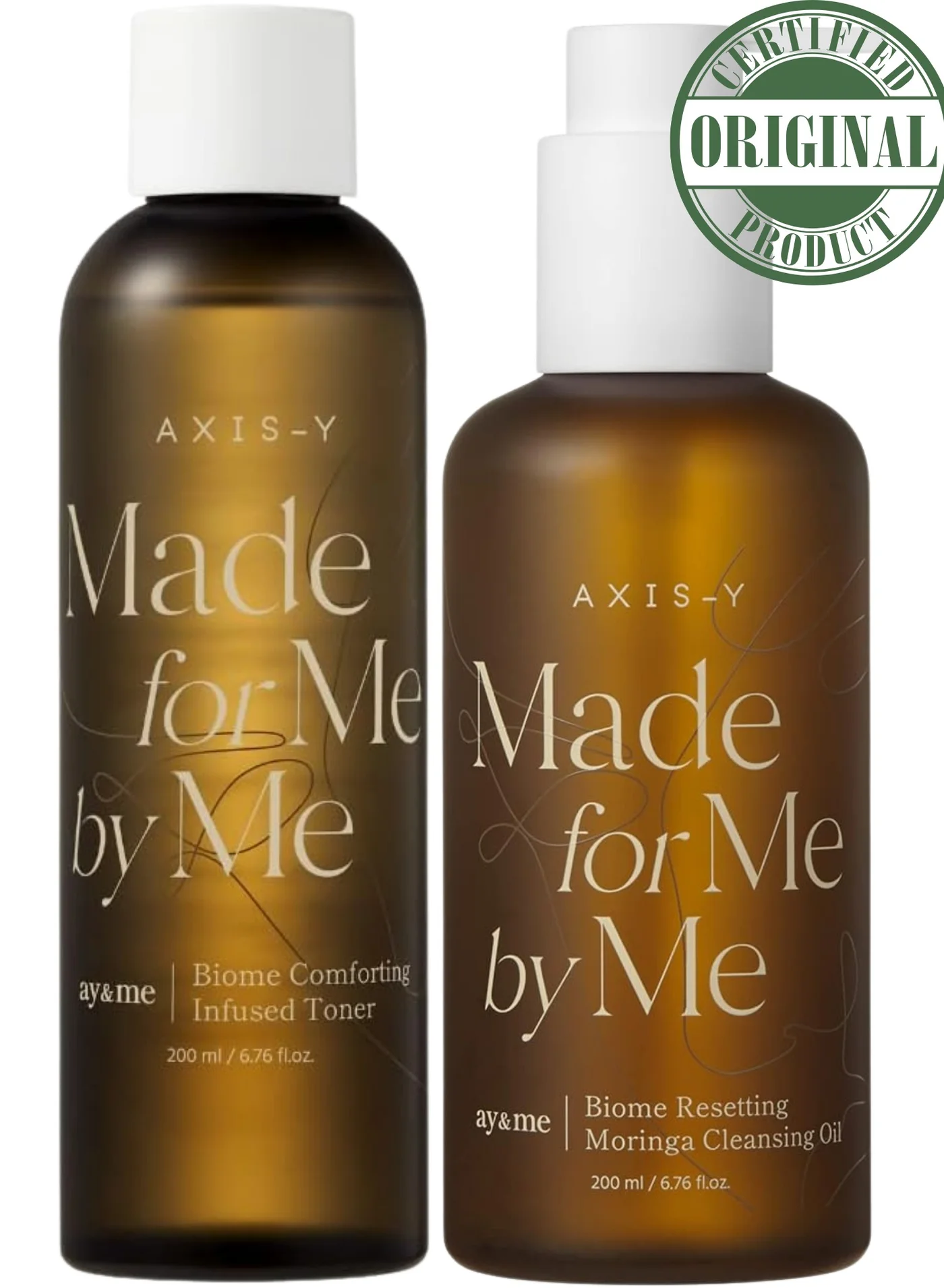 AXIS-Y Moringa Cleansing Oil and Infused Toner Set Deep Purifying Balancing Skincare Routine (200 mL + 200 mL) dyxuj