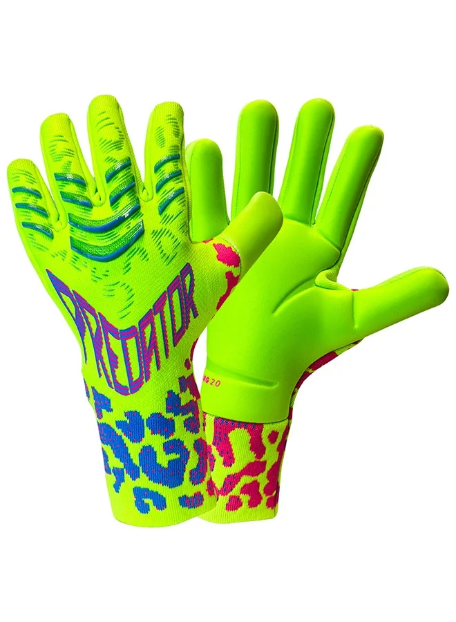 JiuAn Professional Fingersave Goalkeeper Gloves High-Grip Latex Palm for Football Training (Black, Size 9) v2hu5