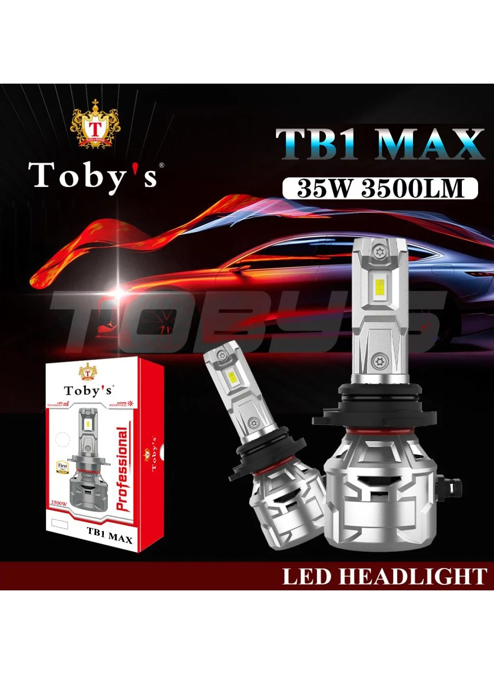 Toby's H7 LED Headlight Bulb Conversion Kit (70W, 6000 Lumens, 6500K Cool White) - 2 Pieces vbxvf