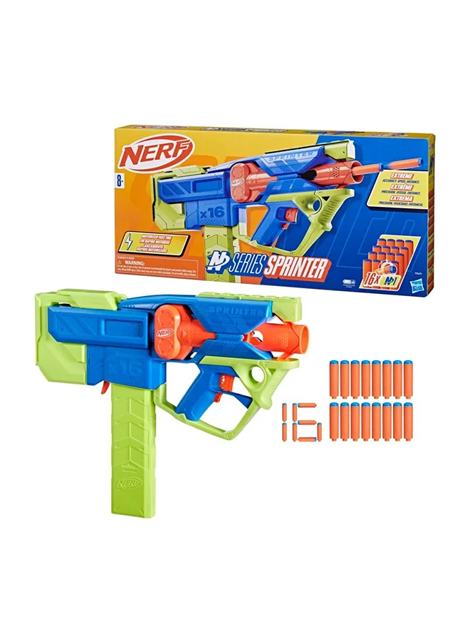 Premium Foam Dart Blaster Motorized Rapid-Fire Toy for Kids (High-Performance, 16-Dart Capacity) jauna