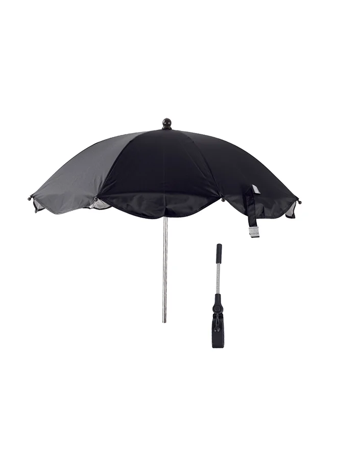Moon Baby Stroller Umbrella Waterproof Sun Shade with 180 Degree Adjustable Arm and Universal Clip (Black) p1yr8