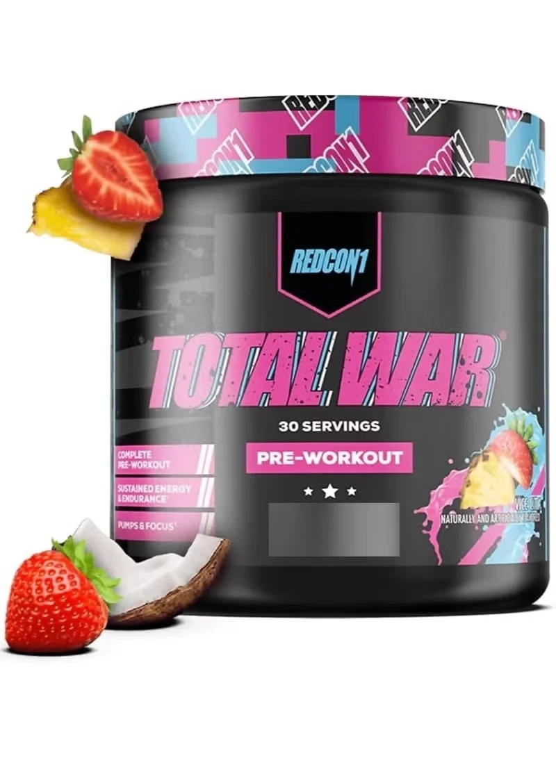 Redcon1 Total War Pre-Workout Energy Supplement (Vice City Flavor, 468g) o05e9