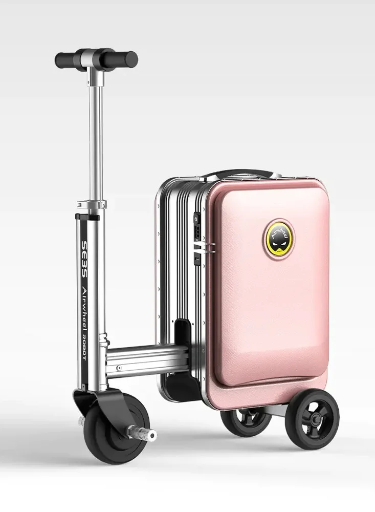 Airwheel SE3S Smart Electric Riding Suitcase Premium Motorized Carry-On Luggage with Removable Battery (Pink, 20-inch) gqukm