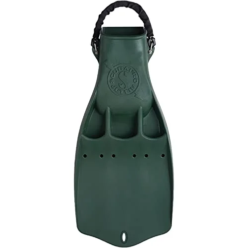 Professional Diving Fins with Spring Heel Strap (Green, XLarge) 8p0w7