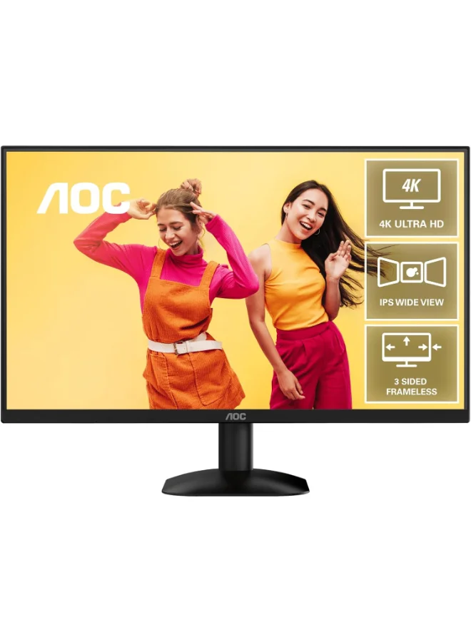 Premium 27-Inch 4K UHD IPS Monitor with Ultra-Thin Bezel and Adjustable Stand (Black, 27-Inch) 1f5jb
