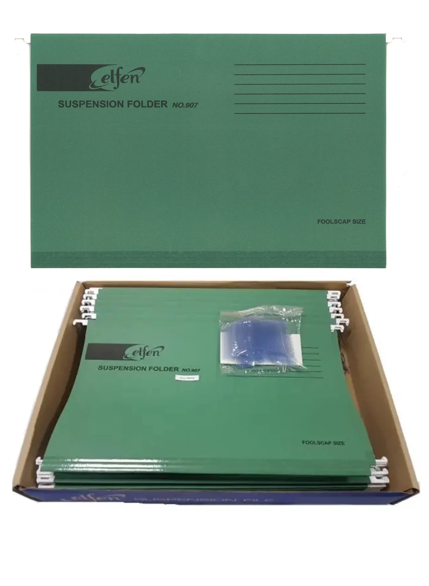 Elfen Foolscap Hanging File Folders for Office Organization (Dull Green, 50-Piece Pack) ghpii