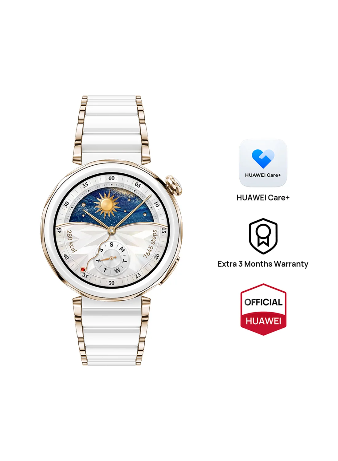 Smart GT 5 Pro Smartwatch Premium Ceramic Design Health and Fitness Tracker (White, 42 mm) me4kr