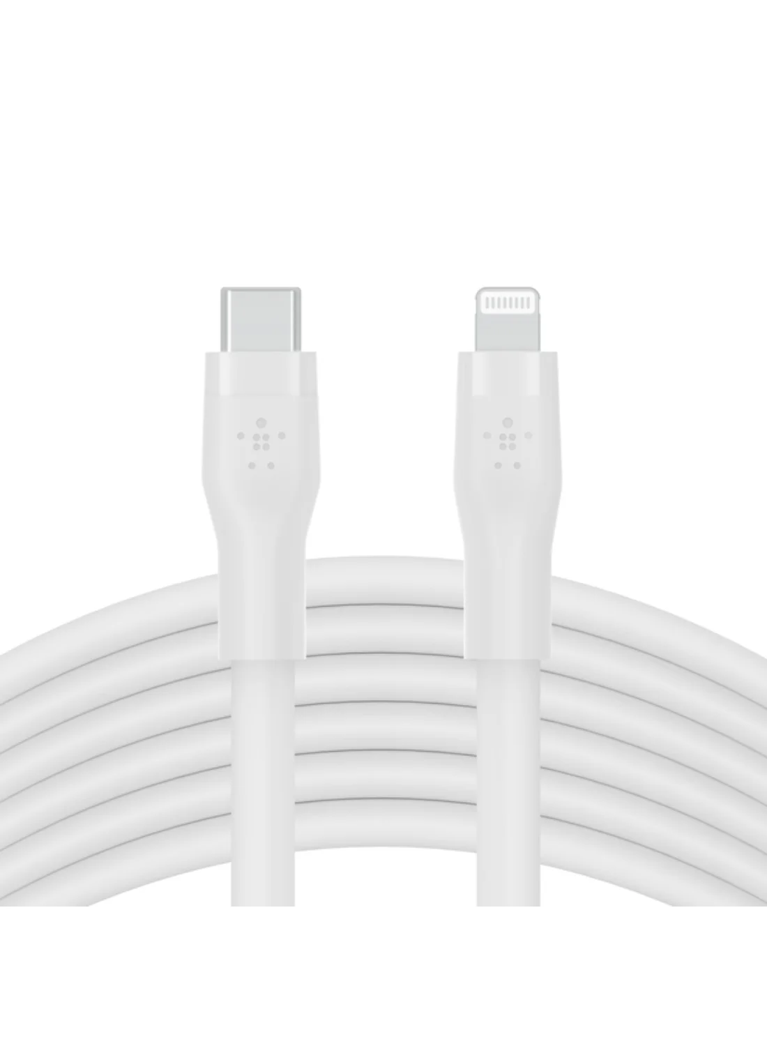 Premium USB-C to Lightning Charging Cable Silicone Tangle-Free Data Sync Cord (White, 300 cm) 3vkvy