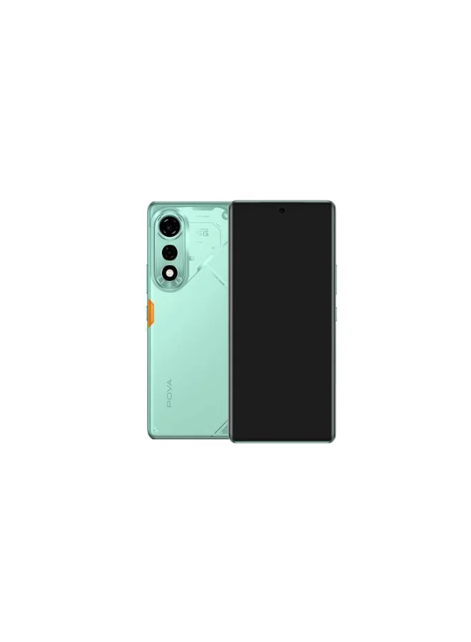 TECNO POVA Curve 5G Smartphone (Neon Cyan, 8GB RAM, 256GB Storage, 6.78-inch Display, Dual SIM, Middle East Version) 02q6z