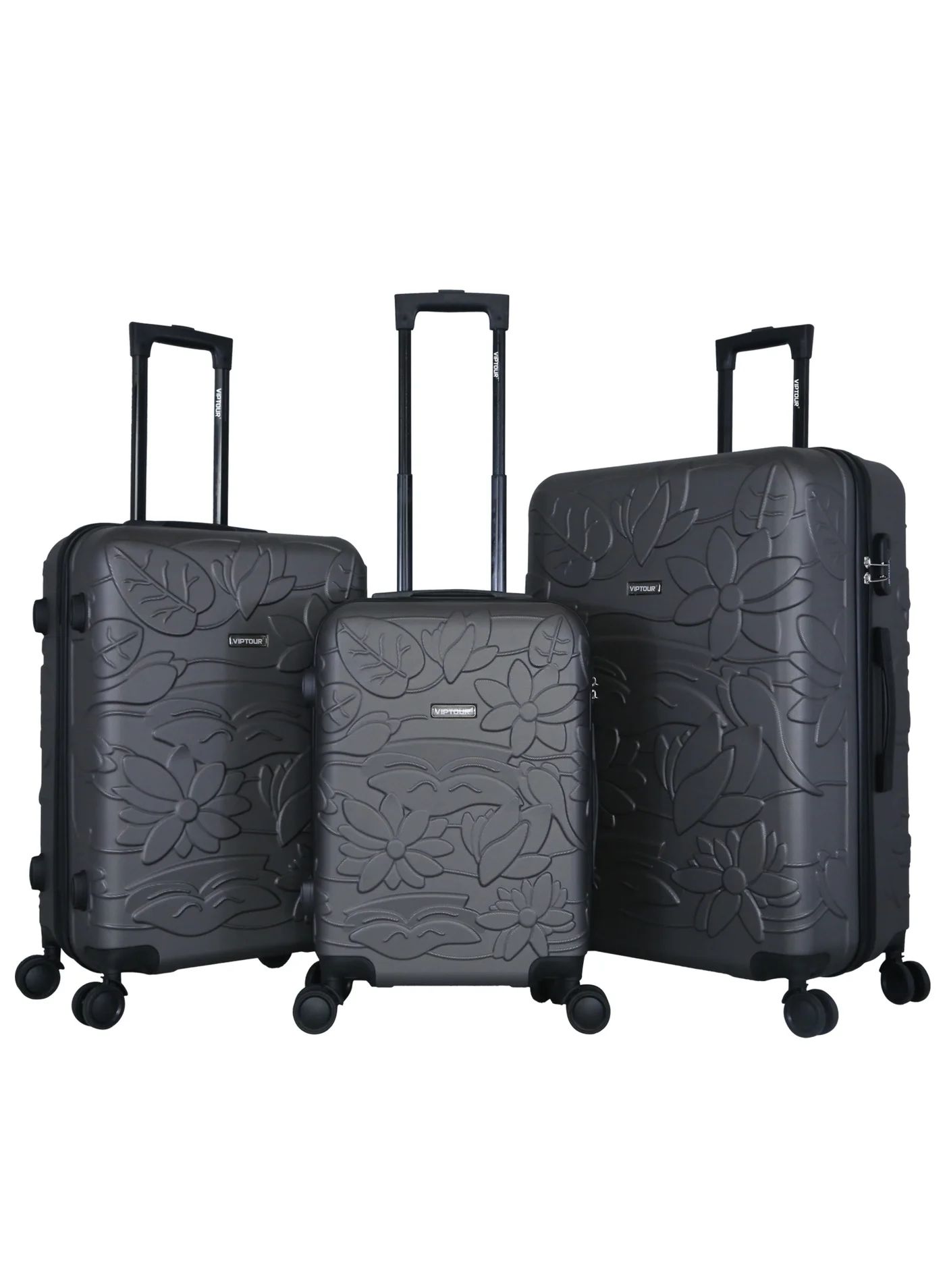 VIPTOUR Luggage Set 3Pcs ABS Trolley Bag Set with Secure Number Lock System (3-Piece Set) 2hnbi