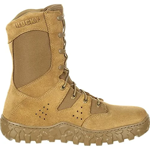 Premium Tactical Military Combat Boots Durable Leather Construction for Outdoor Field Use (Coyote Brown, 9M) r87cp