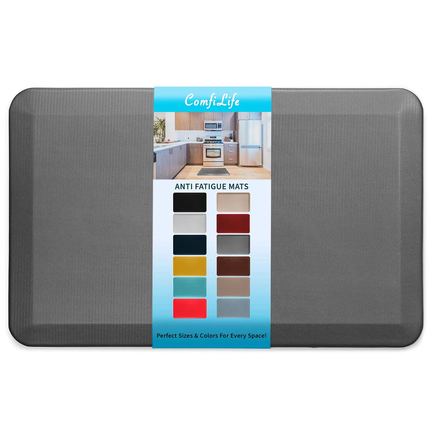 Premium Anti-Fatigue Floor Mat for Standing Desk and Kitchen (Charcoal, 51 x 81 cm) 8e1ct