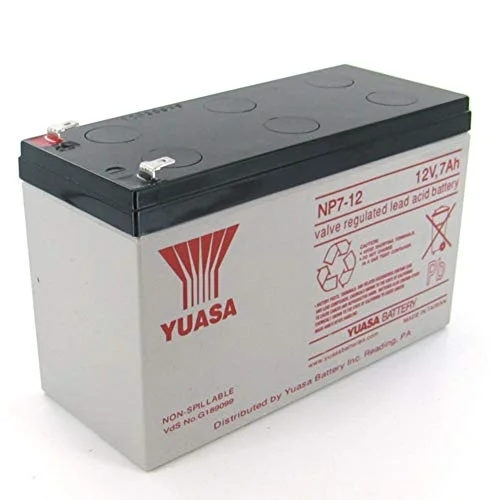 Premium Sealed Lead Acid Battery 12V 7Ah Rechargeable Power Supply with F1 Terminal (12V, 7Ah) 2n6a0