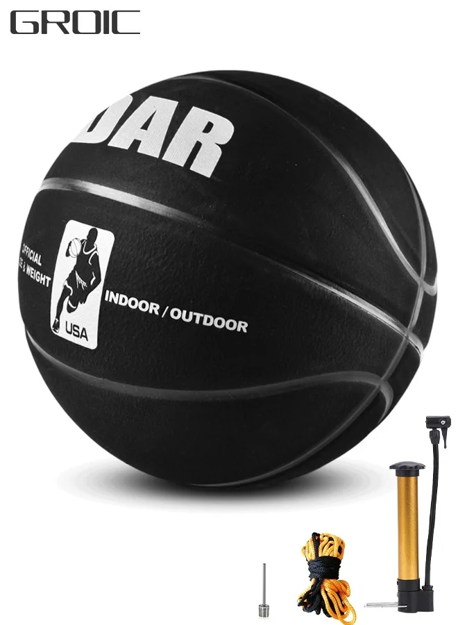 GROIC Official Standard Basketball Premium PU Leather Indoor Outdoor Training Ball (Size 7) u0c5h