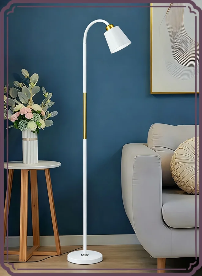 APEX Modern Pleated Floor Lamp Adjustable Brightness Standing Pole Light for Living Room Bedroom (3-Color Mode, 150 cm) f6g32