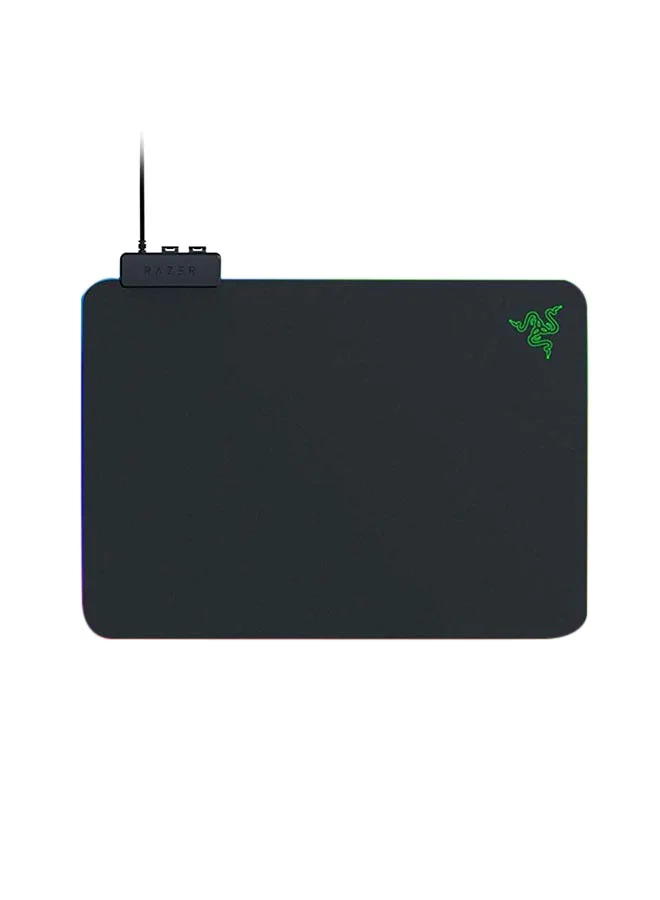 Premium Hard Surface Gaming Mouse Mat with RGB Chroma Lighting and Cable Holder (Black, Large) a6n3o