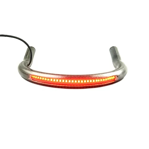 TADAFA Motorcycle Cafe Racer Seat Frame Hoop with Integrated LED Tail Light (230mm Width, 25mm Tube) 2l8yo