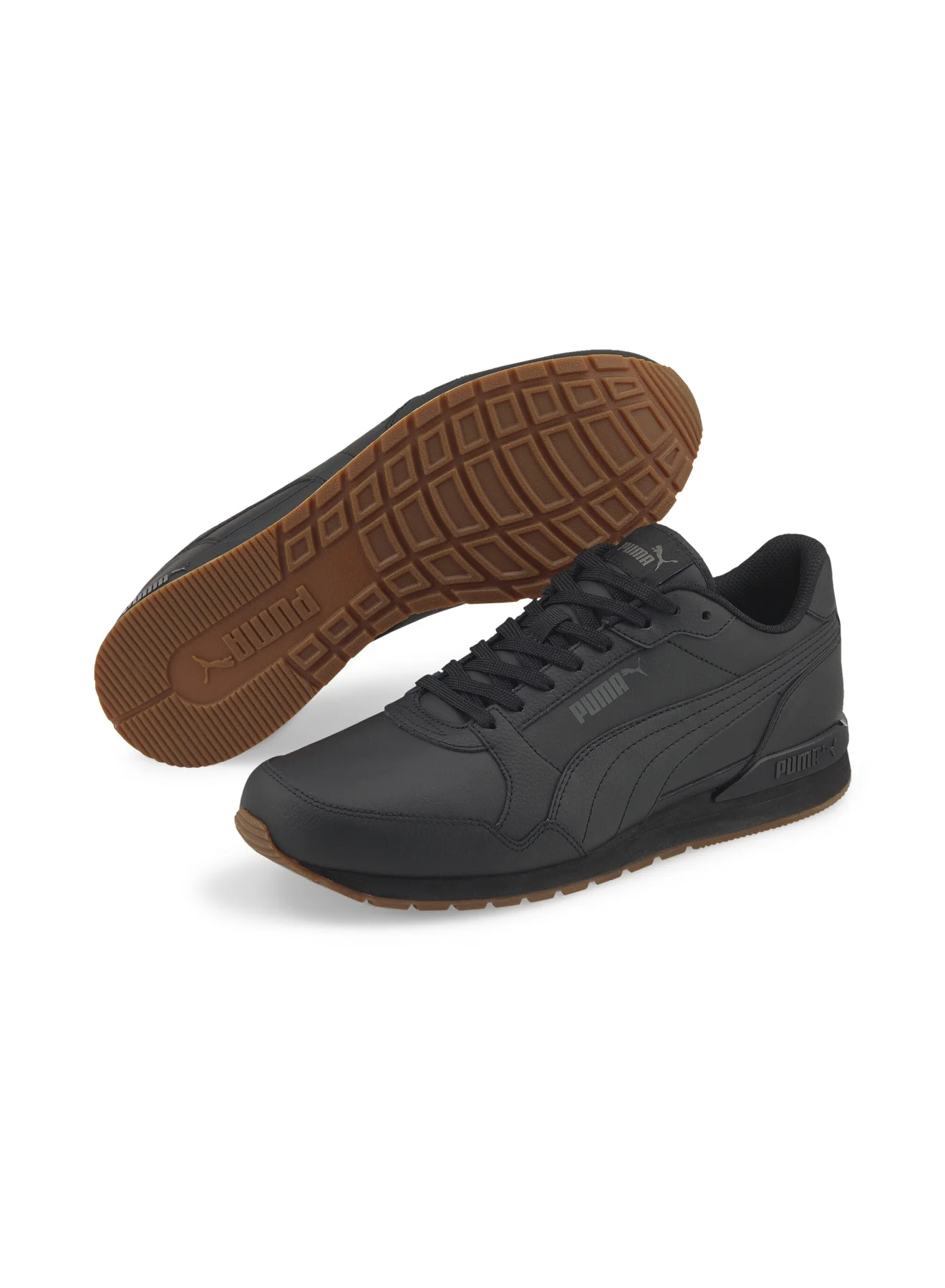 Sport ST Runner v3 L Unisex Trainers Premium Leather Casual Sneakers (Black, 42 EU) y7gtl