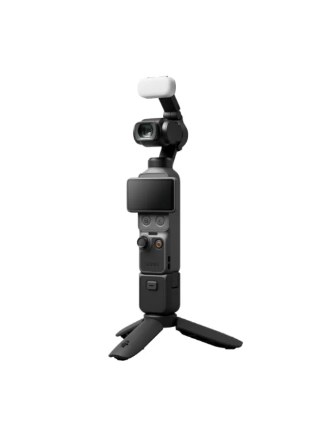 Premium Pocket Gimbal Vlog Camera 4K 240fps 3-Axis Stabilizer with Built-in 107GB Storage and Creator Accessory Kit (UAE Version) 8pwb3