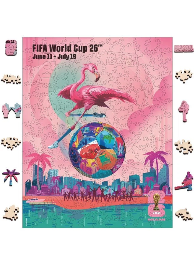 FIFA World Cup 2026 Wooden Puzzle Miami City Theme Premium Jigsaw Game for Adults (500 Pieces) 23o7j