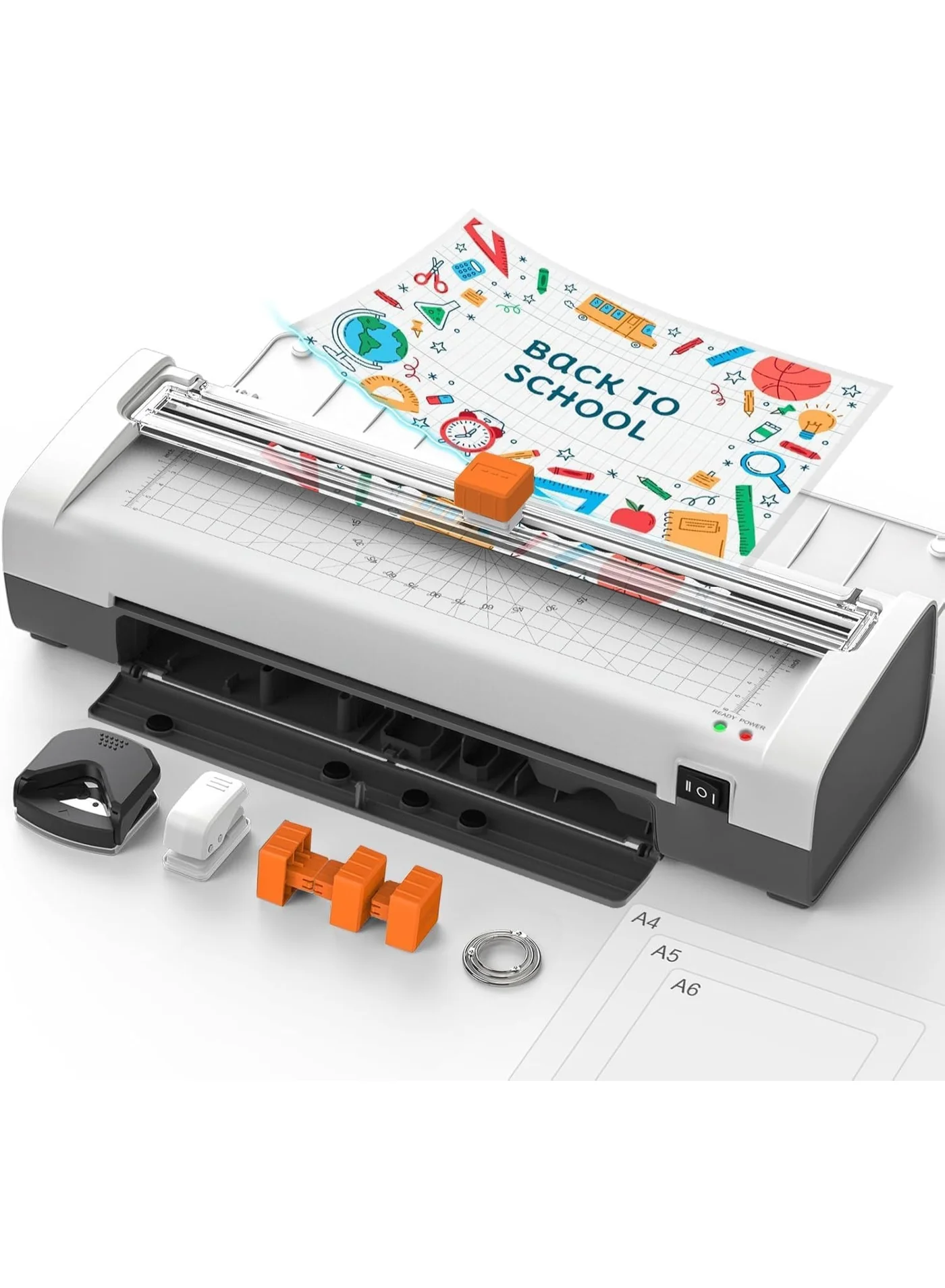YOUWE7 Thermal Laminator Machine with Built-in Paper Trimmer and 20 Laminating Sheets (A4 Size, 30 cm) 9fk43