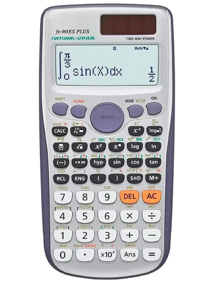 Premium Scientific Calculator Dot Matrix Display Professional Engineering Tool (Silver) 92p1d