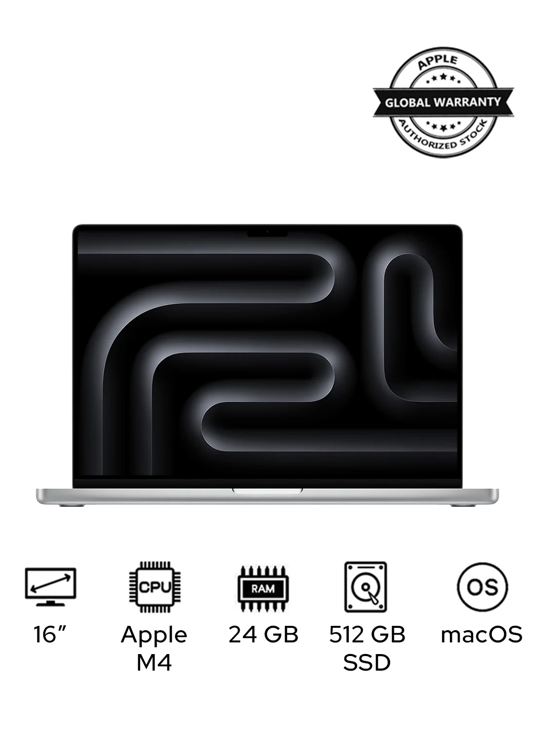 Premium Smart 16-Inch Professional Laptop, High-Performance 14-Core CPU, 24GB RAM, 512GB SSD, Liquid XDR Display (Silver, 16-Inch) hqpmp
