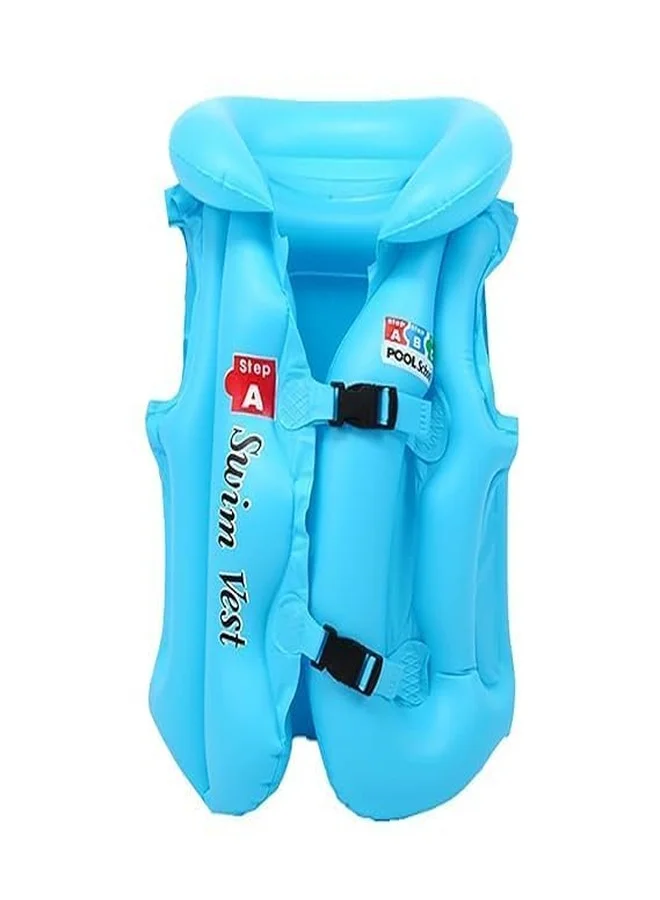 MANAVA Kids Inflatable Swim Vest Adjustable Safety Floatation Jacket for Pool and Beach (One Size) hw0aa
