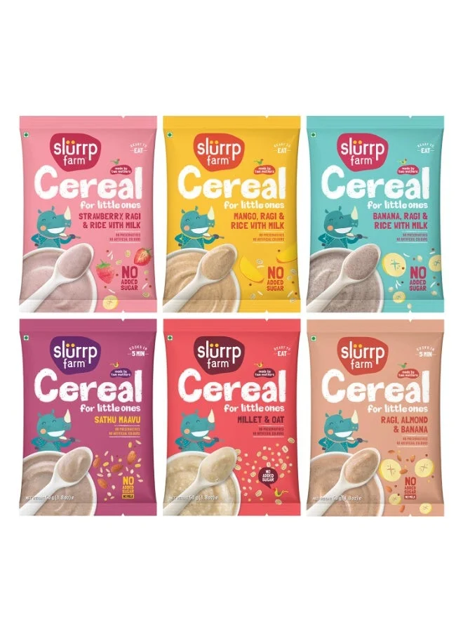 Slurrp Farm Multigrain Cereal Trial Pack with Ragi Jowar and Oats (300g) 4bt8g