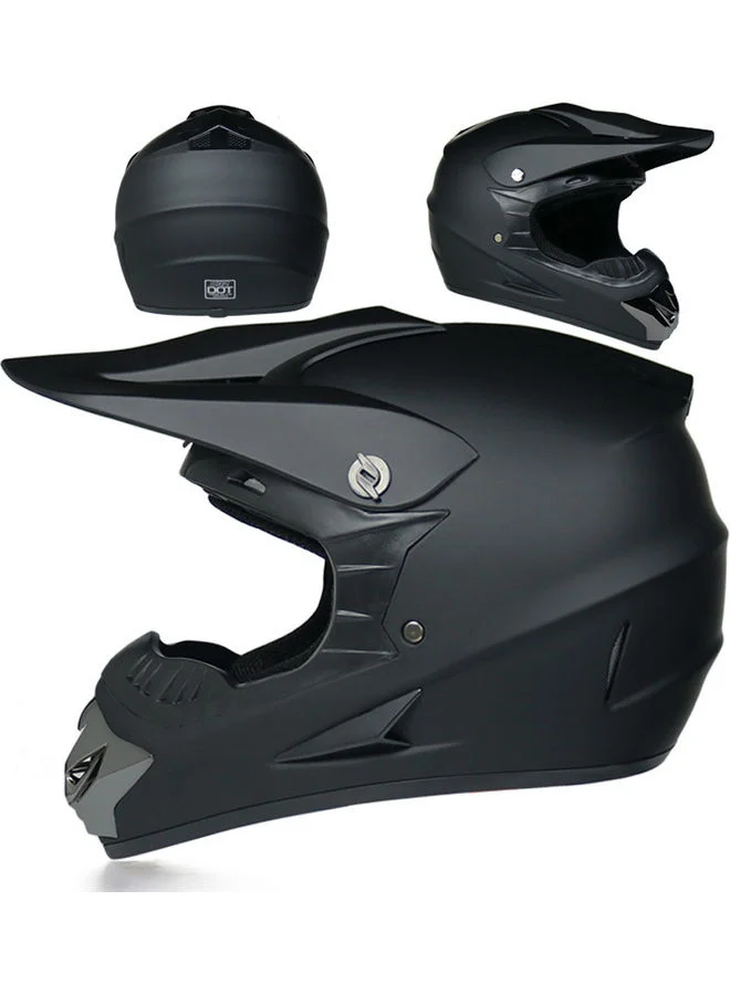 Arabest Full Face Off-Road Motorcycle Helmet Premium Racing Gear for Mountain Biking (Black, Large) z3nry