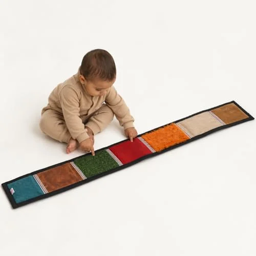 Brainytots Sensory Texture Mat for Kids and Infants (7 Different Textures, Montessori Educational Activity Toy) 12iw5