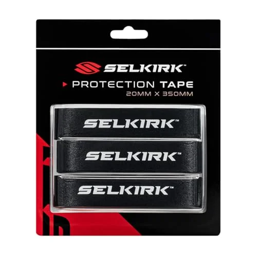 Premium Pickleball Paddle Edge Guard Tape Heavy-Duty Impact Protection (Black, 20mm x 350mm) ctzau