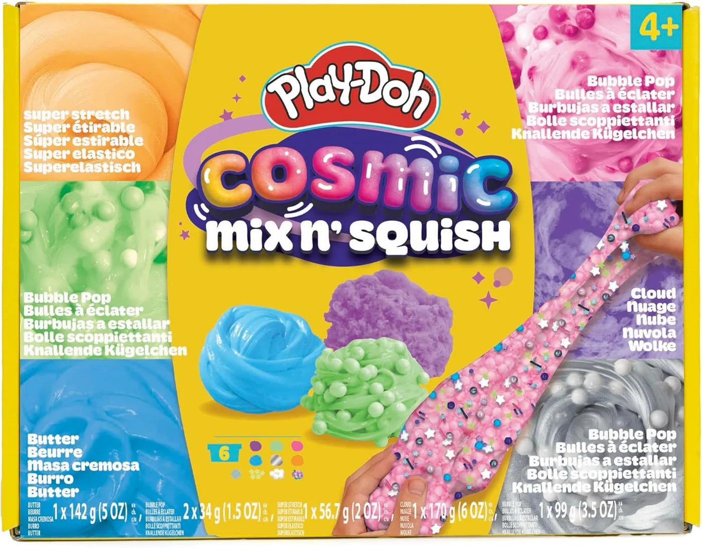Cosmic Sensory Modeling Compound Set (Non-Toxic Creative Play Dough, 535 g, Pack of 6) awf9s