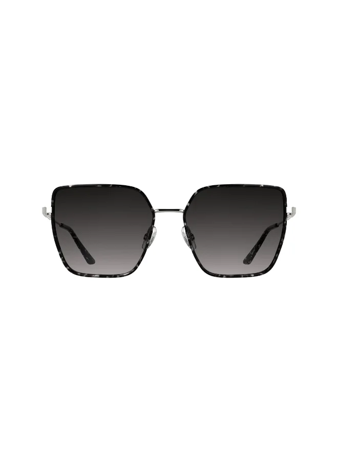 Premium Full Rim Metal Sunglasses Grey Havana Frame (57mm) kl5xg