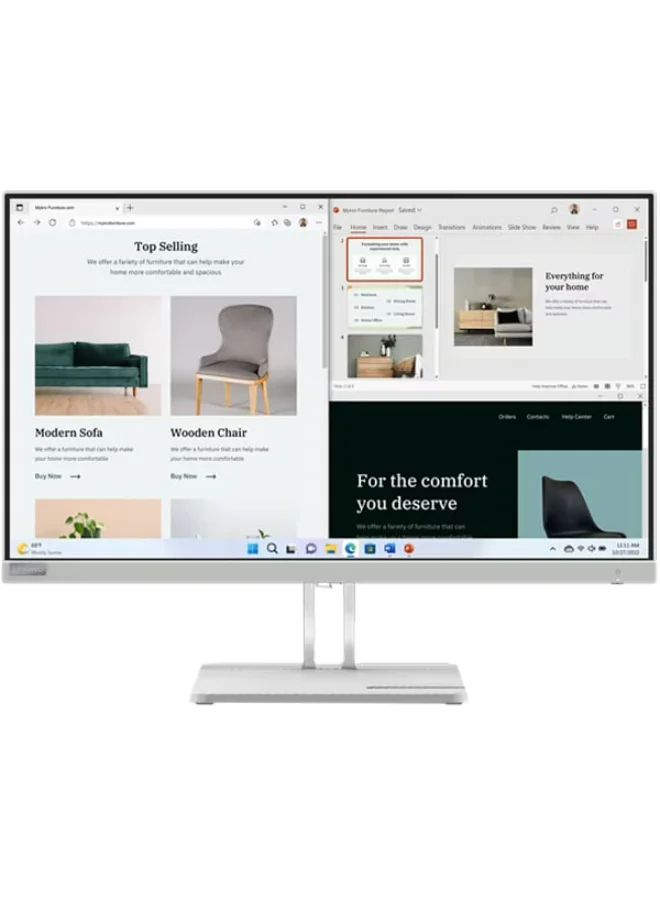 Premium 27-inch FHD VA Monitor 100Hz Refresh Rate with Tilt Stand and VESA Mount (Cloud Grey, 68.58 cm) r61np