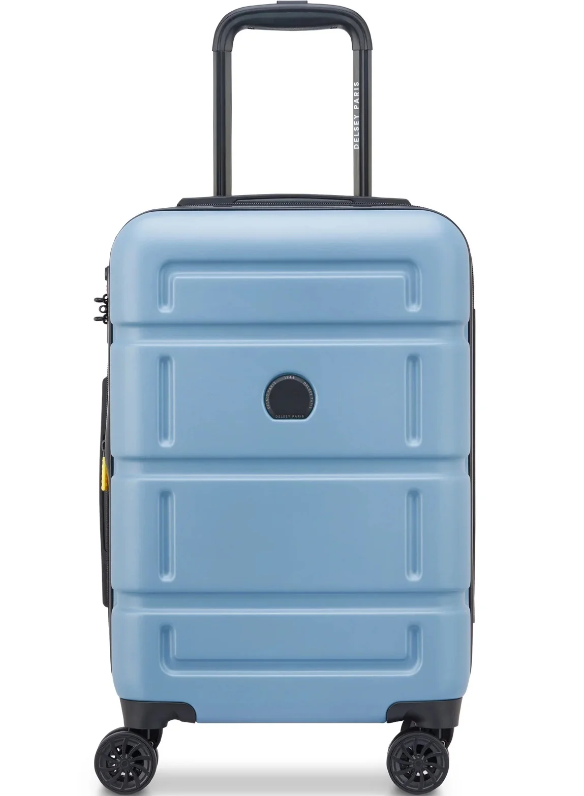 Premium Expandable Cabin Suitcase 4 Double-Wheeled Trolley (Light Blue, 55 cm) jiqgz