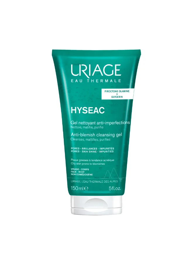 Uriage Hyseac Purifying Cleansing Gel with Salicylic Acid for Oily and Combination Skin (150 mL) m6fmh