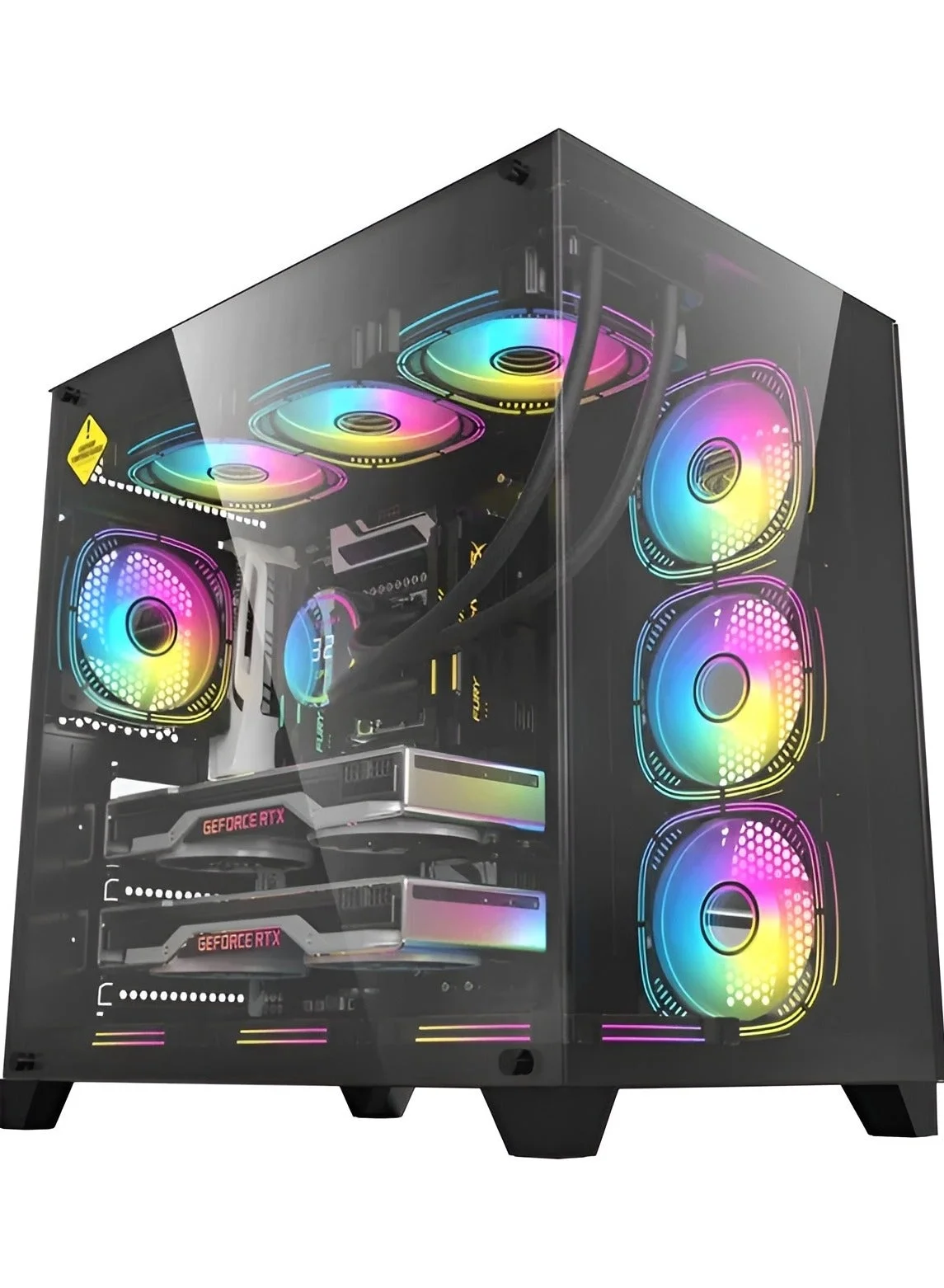 GAMING PC DUBAI High-Performance Desktop PC (Intel i5-14400F, 32GB RAM, 1TB NVMe SSD, 12GB Graphics, 240mm Liquid Cooling, Windows 11 Pro) b4lh4
